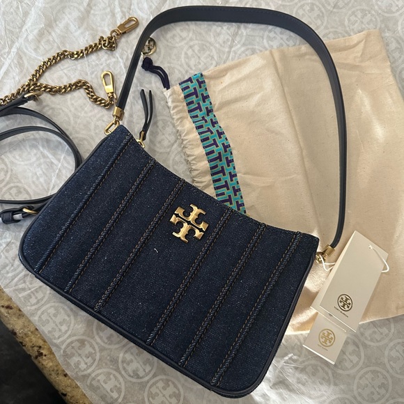 Tory Burch Handbags - New Tory Burch Kira Denim Crossbody Shoulder Bag.